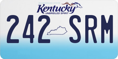 KY license plate 242SRM