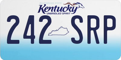 KY license plate 242SRP