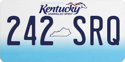 KY license plate 242SRQ