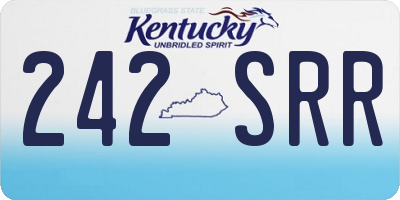 KY license plate 242SRR