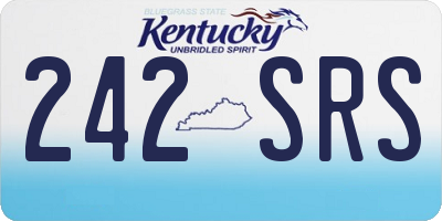 KY license plate 242SRS