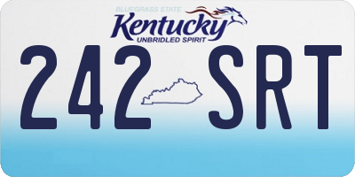 KY license plate 242SRT