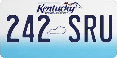 KY license plate 242SRU