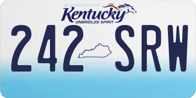KY license plate 242SRW
