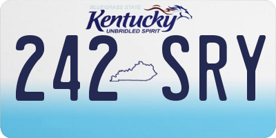 KY license plate 242SRY