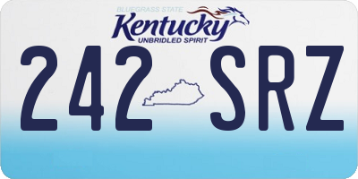 KY license plate 242SRZ