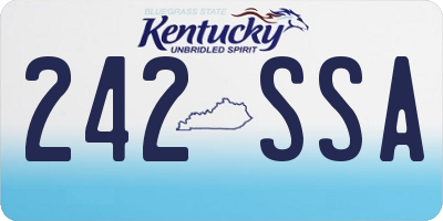 KY license plate 242SSA