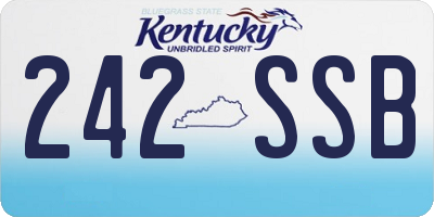 KY license plate 242SSB