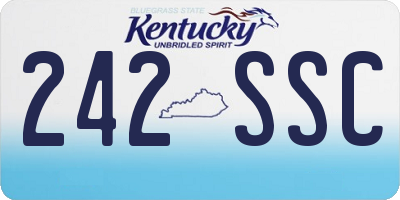 KY license plate 242SSC