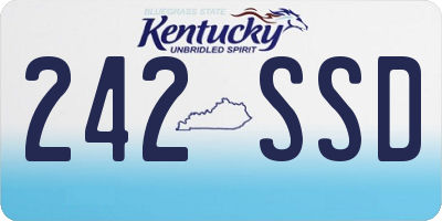 KY license plate 242SSD