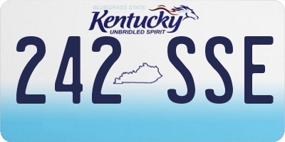 KY license plate 242SSE