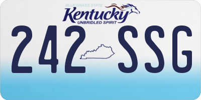 KY license plate 242SSG