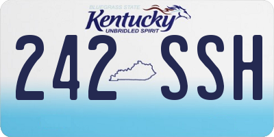 KY license plate 242SSH