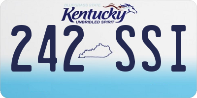 KY license plate 242SSI