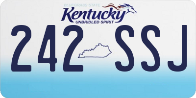 KY license plate 242SSJ