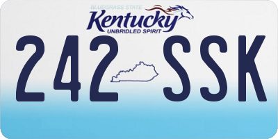 KY license plate 242SSK
