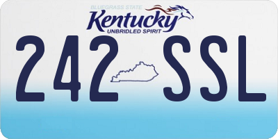 KY license plate 242SSL