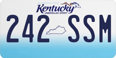 KY license plate 242SSM