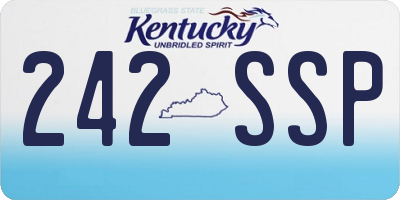 KY license plate 242SSP
