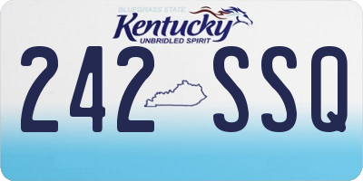KY license plate 242SSQ