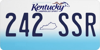 KY license plate 242SSR
