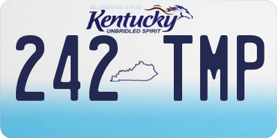 KY license plate 242TMP