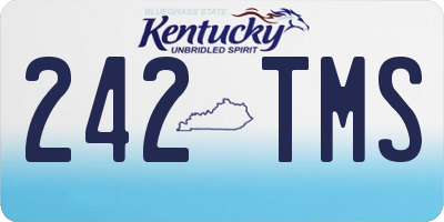 KY license plate 242TMS