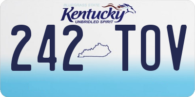 KY license plate 242TOV