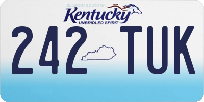 KY license plate 242TUK