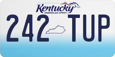 KY license plate 242TUP