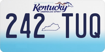 KY license plate 242TUQ