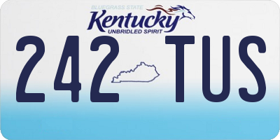 KY license plate 242TUS