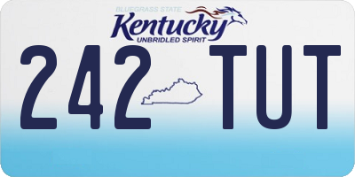 KY license plate 242TUT