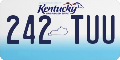 KY license plate 242TUU