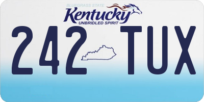 KY license plate 242TUX