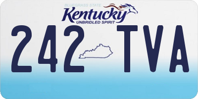 KY license plate 242TVA