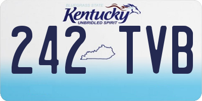 KY license plate 242TVB