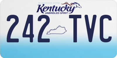 KY license plate 242TVC