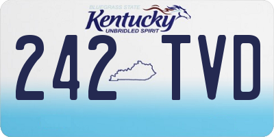 KY license plate 242TVD