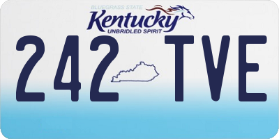 KY license plate 242TVE