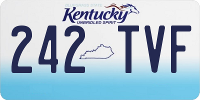 KY license plate 242TVF