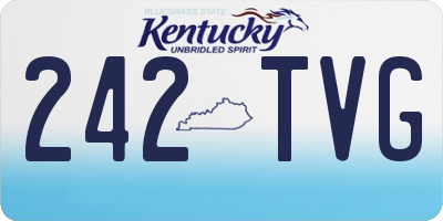 KY license plate 242TVG