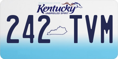 KY license plate 242TVM