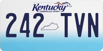 KY license plate 242TVN