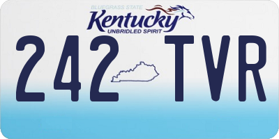 KY license plate 242TVR