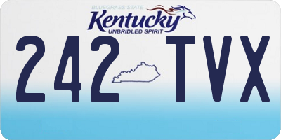 KY license plate 242TVX