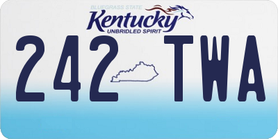 KY license plate 242TWA