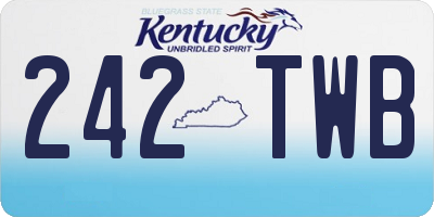 KY license plate 242TWB