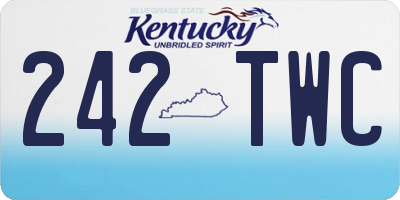 KY license plate 242TWC