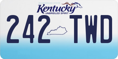 KY license plate 242TWD